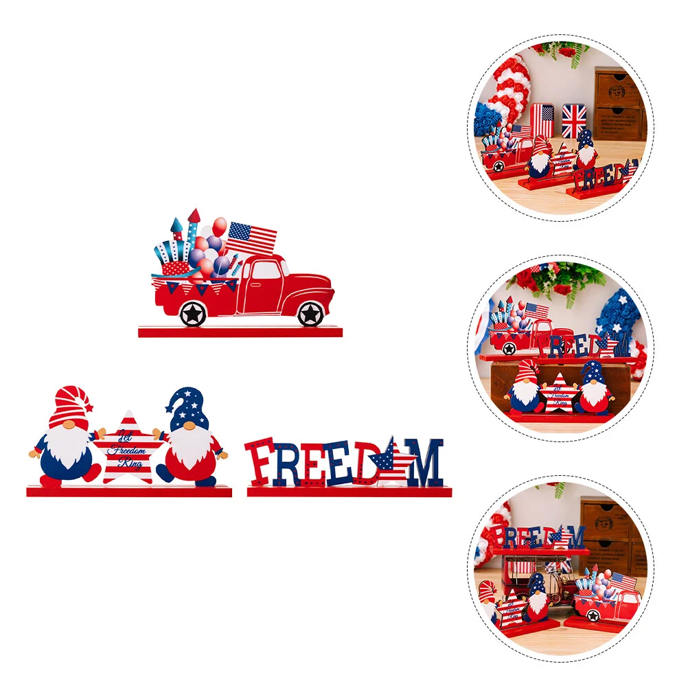 

3 шт., деревянные настольные украшения