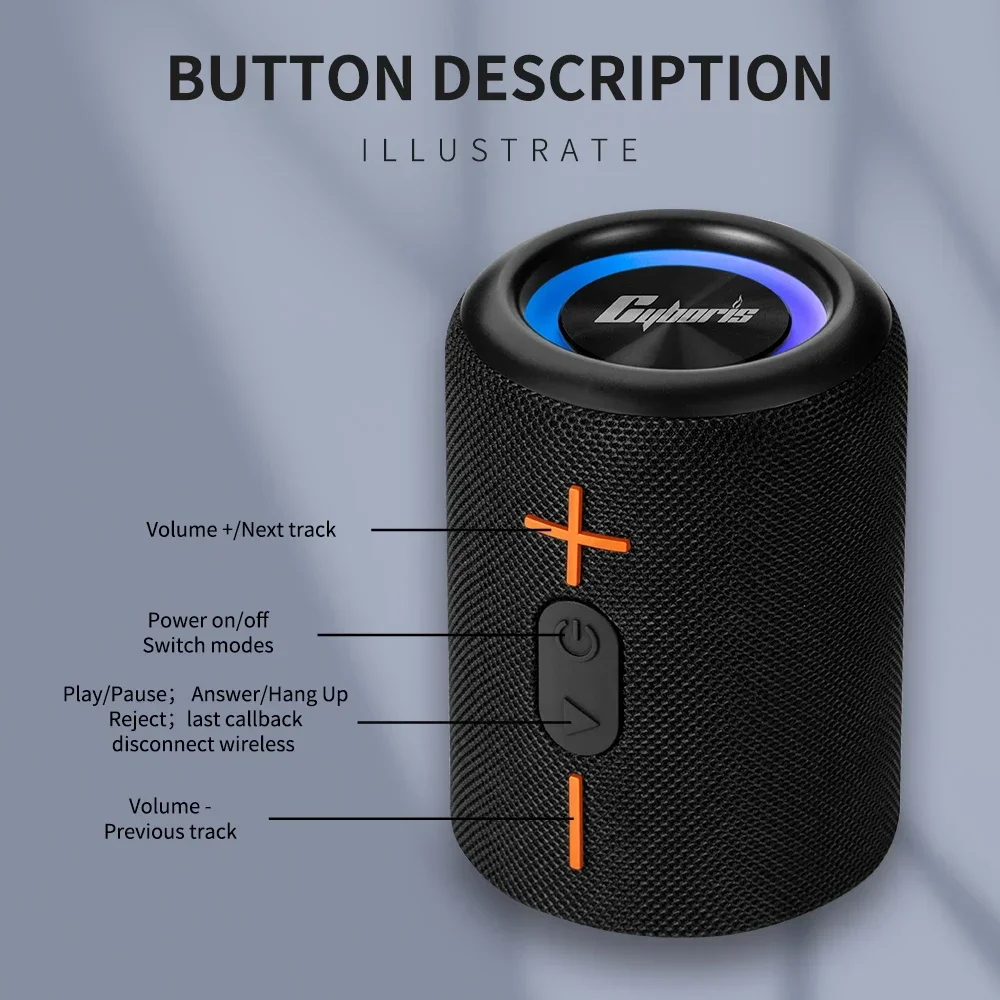 Беспроводной Bluetooth-динамик 2 в 1 разделенная звуковая коробка тканевый