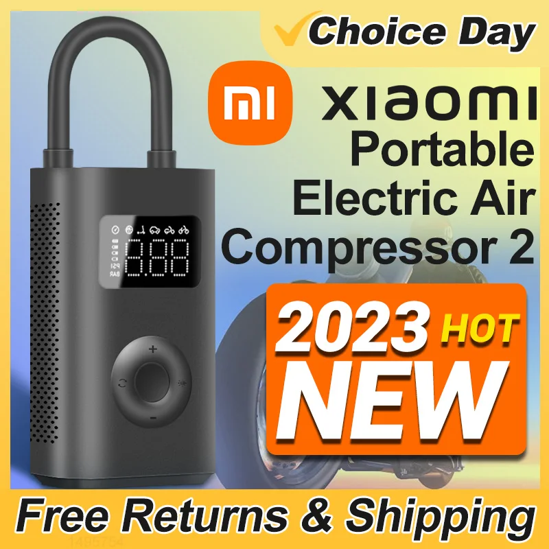 2023 New Xiaomi Mijia Air Pump 2 Portable Electric Air Compressor