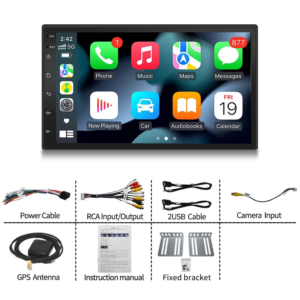 Автомагнитола Android 16 с CarPlay и GPS-навигацией для Toyota, Hyundai, Nissan, Kia, LADA, FIAT, VW, 9-10 дюймов (art.: 3920da18cfc9b) - 3920da18cfc9b