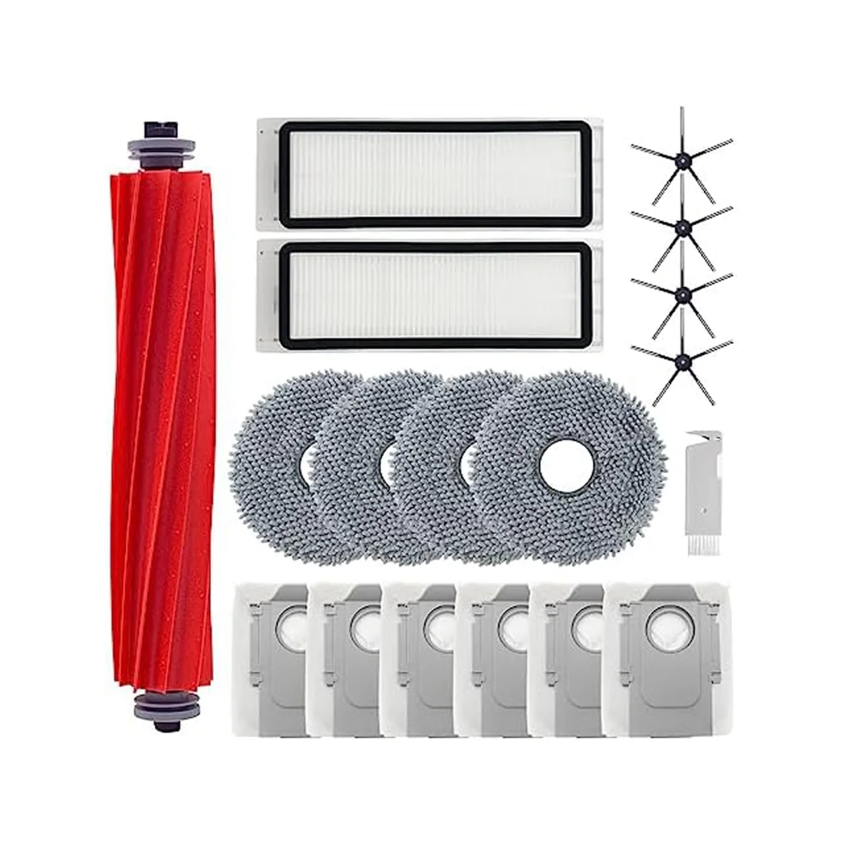 

Vacuum Accessories Set for Q Robot Vacuum Mop Pads Main Side Brush Dust Bags Hepa Filter