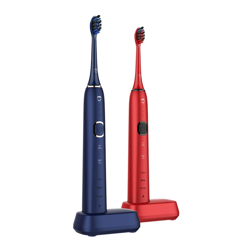 

Customized Wholesale Sonic Electric Toothbrush Adult Timer Brush USB Charger Rechargeable Smart Tooth Brushes Replacement Heads