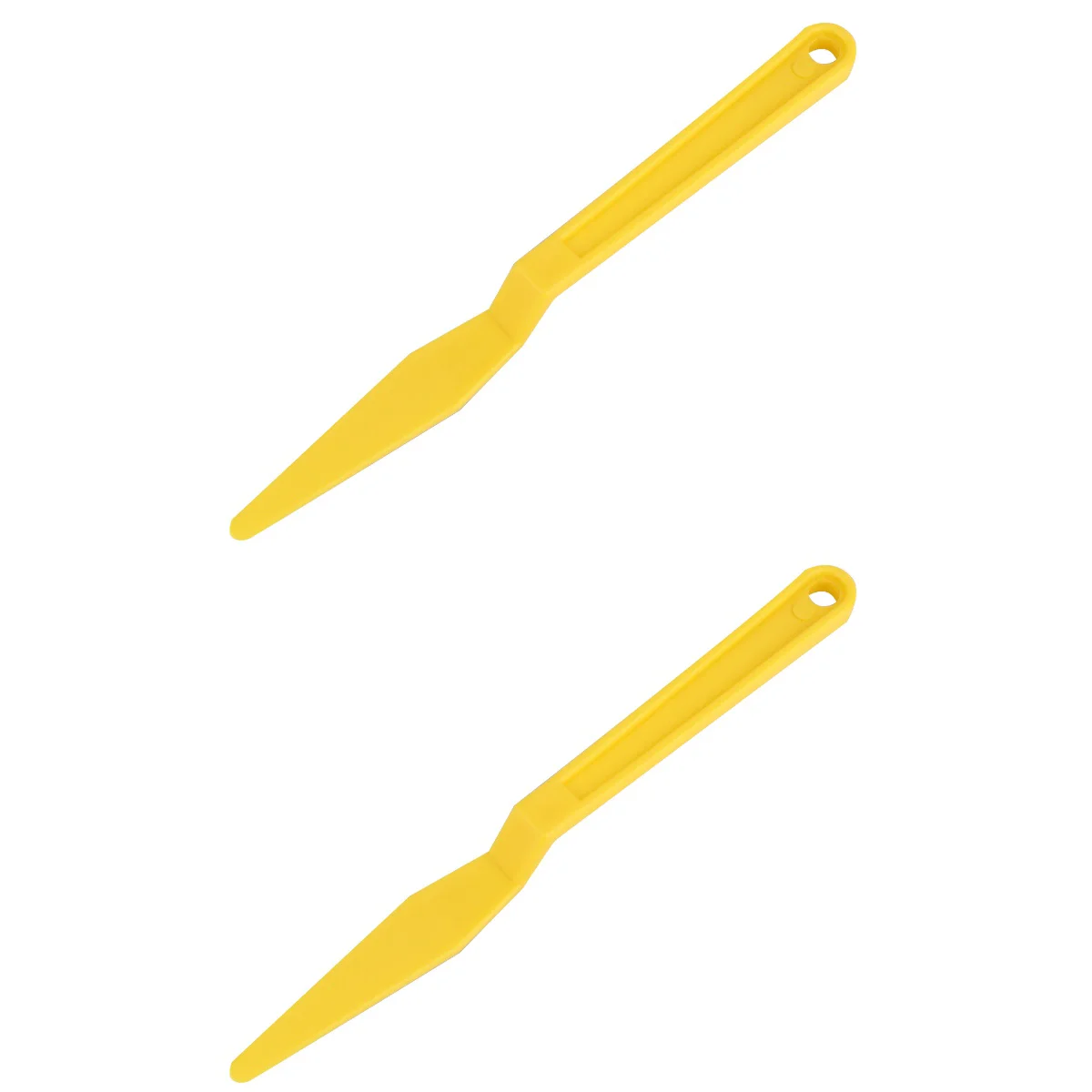 

2 pcs Car Film Tool Long Handle Cutter Wrapping Scraper Squeegee Car Tool (Yellow)