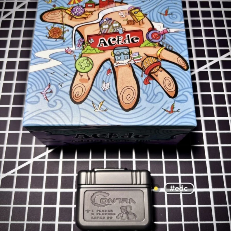 

Second-Hand out-of-Print EDC Card with Push Plate Zirconium Alloy Material Box Accessories Complete Stress Relief Toy PPB