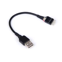 9 pin male to external usb a male pc mainboard internal data extension cable 20cm length