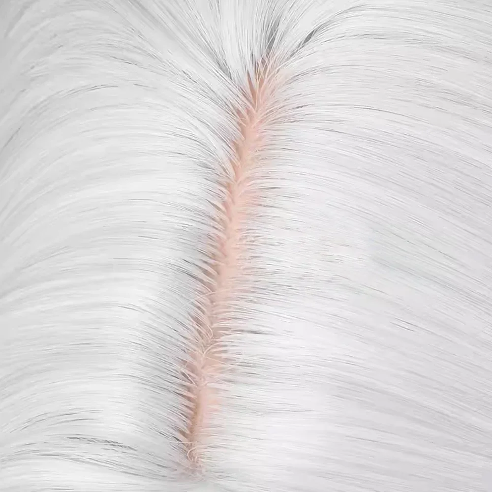 Парик Honkai Star Rail Boothill синтетический длинный прямой парик с омбре серый белый