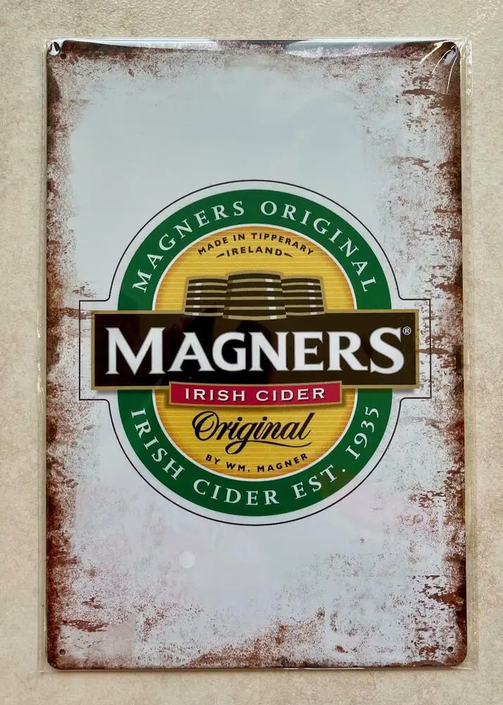 

MAGNERS ORIGINAL IRISH CIDER METAL PLAQUE SIGN MAN CAVE BAR PUB CAFE 20x30cm