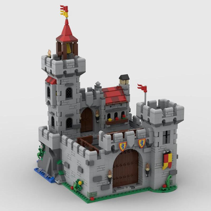 

New 1516 MOC European Medieval Street View Lockside Castle DIY Creative Retro Children's Toy Birthday Gift Building Blocks