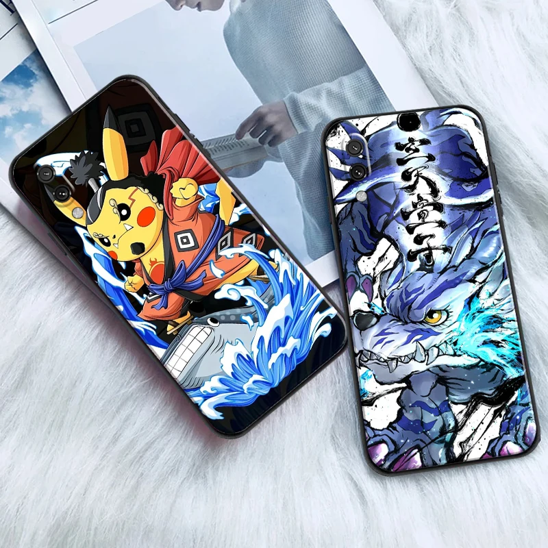 

Bandai Pokemon For Xiaomi Redmi 7 7A 8 8A 7 Note 7 8 2021 Pro 8T Phone Case Soft Liquid Silicon Silicone Cover Black
