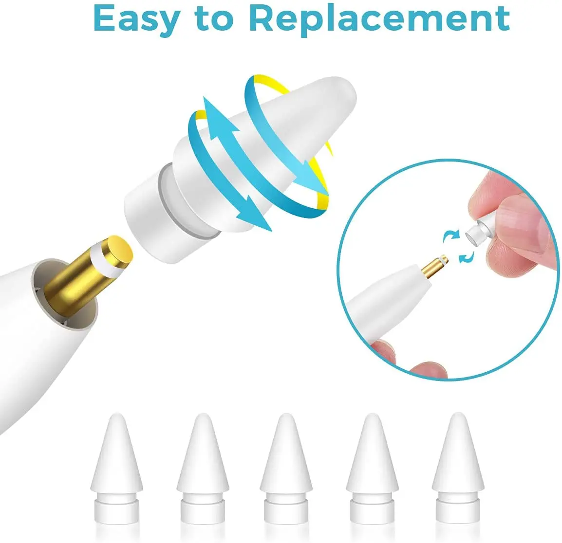 Наконечник для карандаша Apple наконечник 1-го 2-го поколения мягкий и жесткий iPad