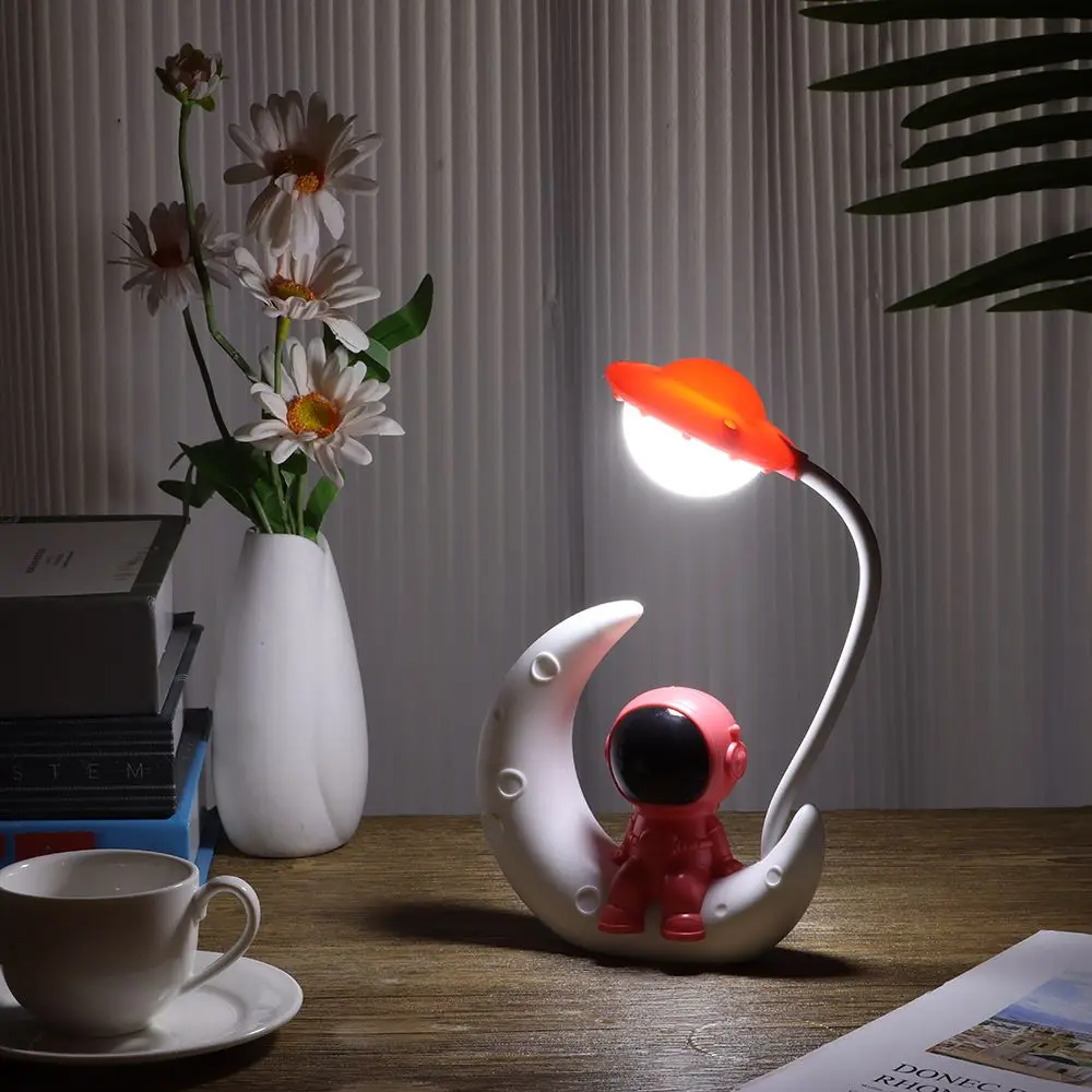 

Перезаряжаемая светодиодная Ночная лампа для спальни в общежитие, настольная лампа, астронавт, луна