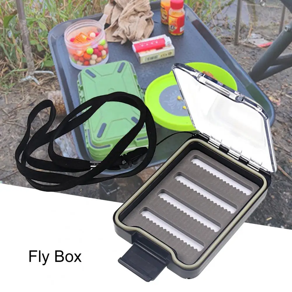 

Useful Fly Fishing Box Wear-resistant Portable Fly Fishing Box Storage Container One-sided Fishing Bait Box for Outdoor