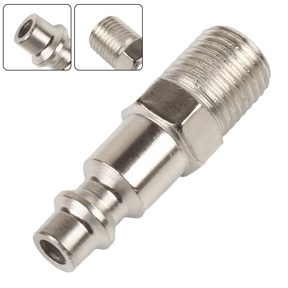 Male Thread Plug Quick Adapters Air Hose Fittings Thread Sizes NPT 1/4 Inch  For Car Maintenance Impact Wrenches Sanders Grinder