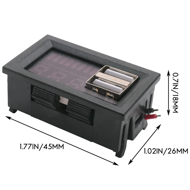 10X красный телефон цифровой дисплей вольтметр мини-измеритель напряжения тестер