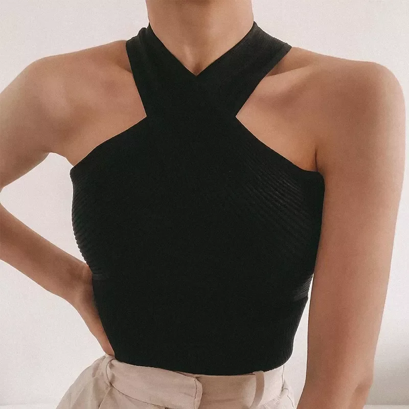 

2023NEW New Summer Women Tops Cross Straps Cropped Tank Tops Casual Soft Comfortable Sexy Chic Lady Woman Clothes
