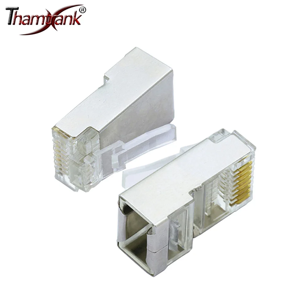 Модульный сетевой кабель 8P8C RJ45, 20 шт./лот, металлический корпус, CAT5E/CAT6