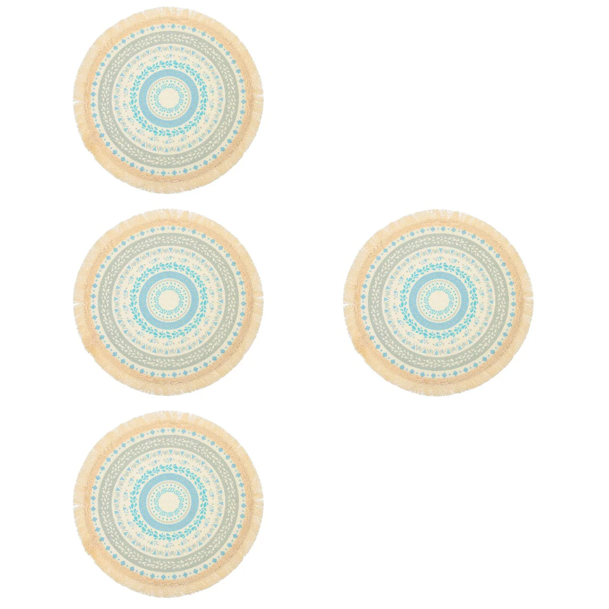 

4x Decorative Round Reusable Home Accessory Decorative Table Mat Placemat Table Mat for Home Table Dinner