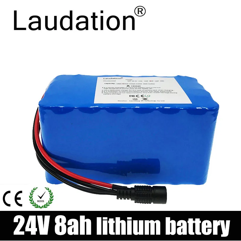 

Новинка, литиевая батарея 24 В 8 а/ч 7 S 4P 18650 высокого качества для двигателя 250 Вт 350 Вт 15 а B м S