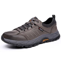 2022 new leather men casual shoes waterproof non slip wear resistant soft soft soled breathable mens hiking shoes chaussures