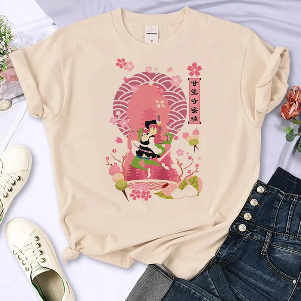 

demon slayer t shirt women streetwear anime harajuku t shirt girl 2000s Japanese graphic clothing