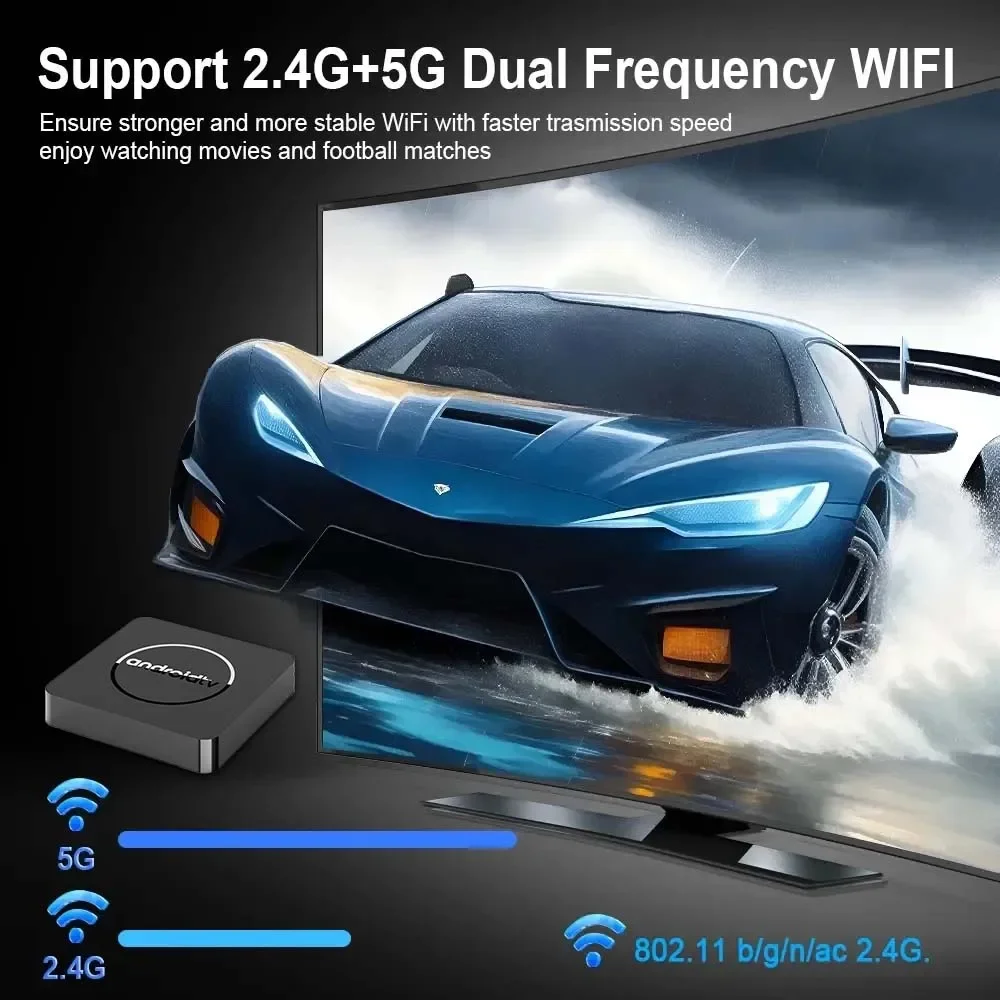 Smart Android TV Box Mortal Q1 Allwinner H313 Google Voice Youtube 4K HDR10 2.4G/5G WiFi BT5.0 16G Видеоприставка Медиаплеер