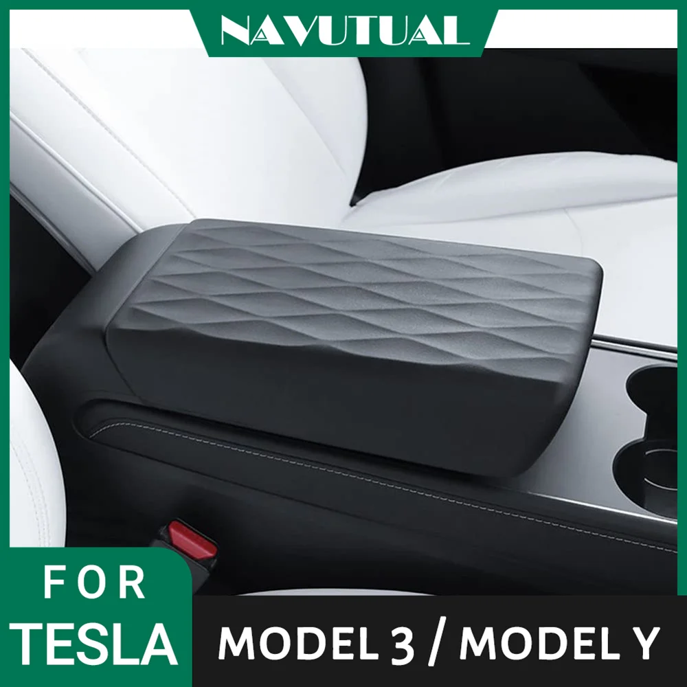 

TPE Car Armrest Cover for Tesla Model Y 3 2017-2023 Center Console Protector Cover Waterproof Armrest Mat Tesla Accessories