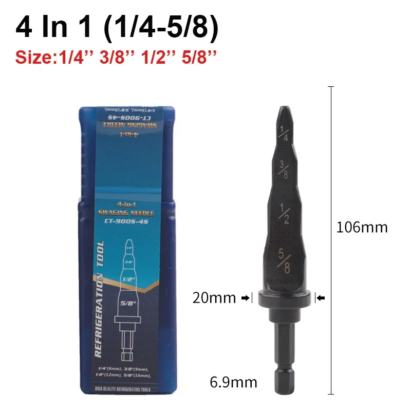 

Расширитель медной трубки Английский метрический расширитель для ручной дрели с шестиугольной ручкой