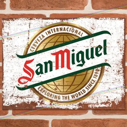 Металлические вывески SAN MIGUEL человек пещерный сарай гараж бар паб лагер пиво