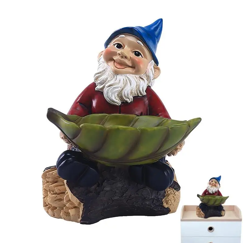 

Кормушка для птиц из смолы, кормушка для патио, уличная садовая гном кормушка для птиц, для двора