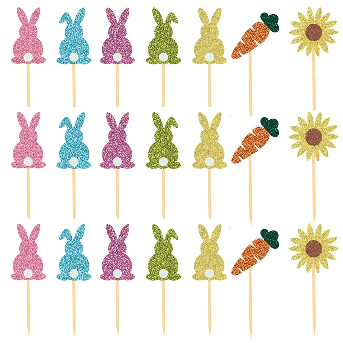 

28pcs Party Cake Topper Easter Toppers Easter Birthday Cake Topper Cake Decors