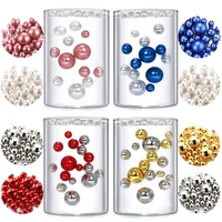 100pcs floating no hole pearls jumboassorted sizes vase decorations includes transparent water gels for floating vase pearl