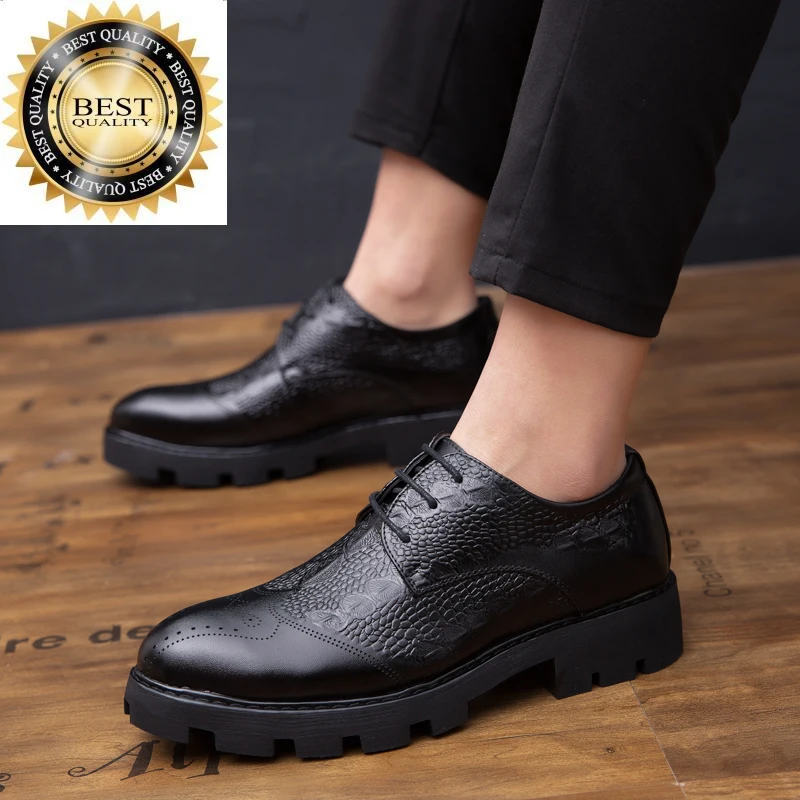 

up men Business shoes lace Formal Leather Shoes Mens Fashion Dress Classic Italian Oxford Men Zapatos Hombre