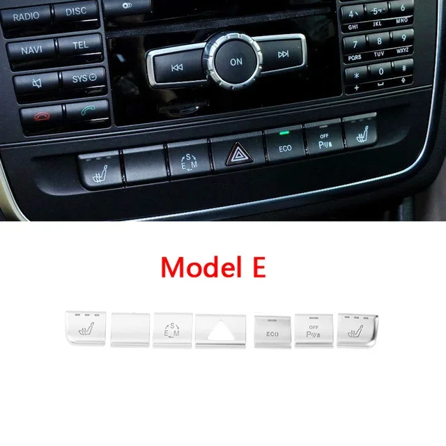 Pegatinas интерьерные комнаты для Mercedes Benz GLA X156 CLA C117 A B Class W176 W246, CD Мультимедиа, ботоны, embellecedores,