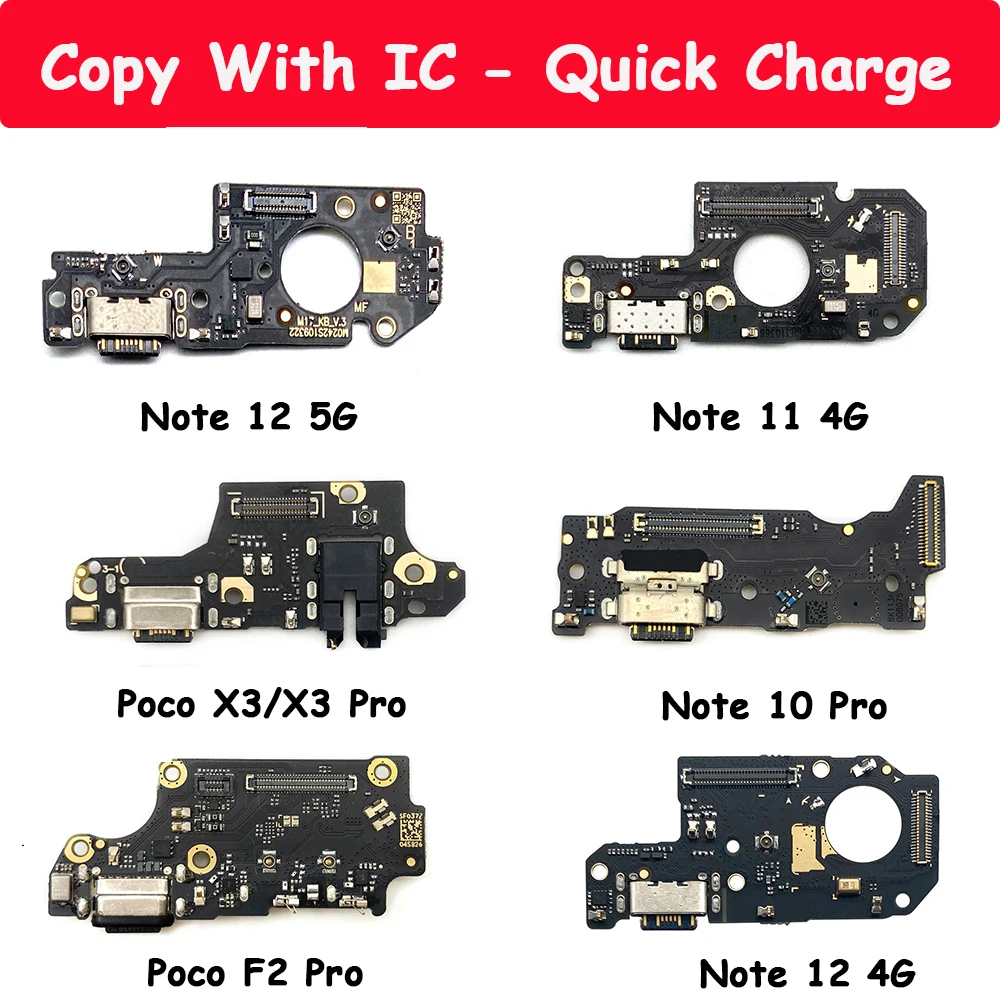 

New For Redmi Note 11 4G Charging Connector Board For Xiaomi Poco X3 NFC F2 Pro X5 Pro 5G Charging Connector Board Flex Cable
