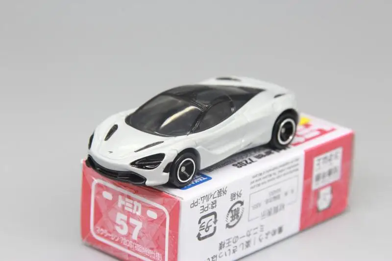 

Автомобиль Tomy Tomica 1:64 из сплава, Спортивная модель автомобиля 57, красно-белая коробка 720S для McLaren Tomica