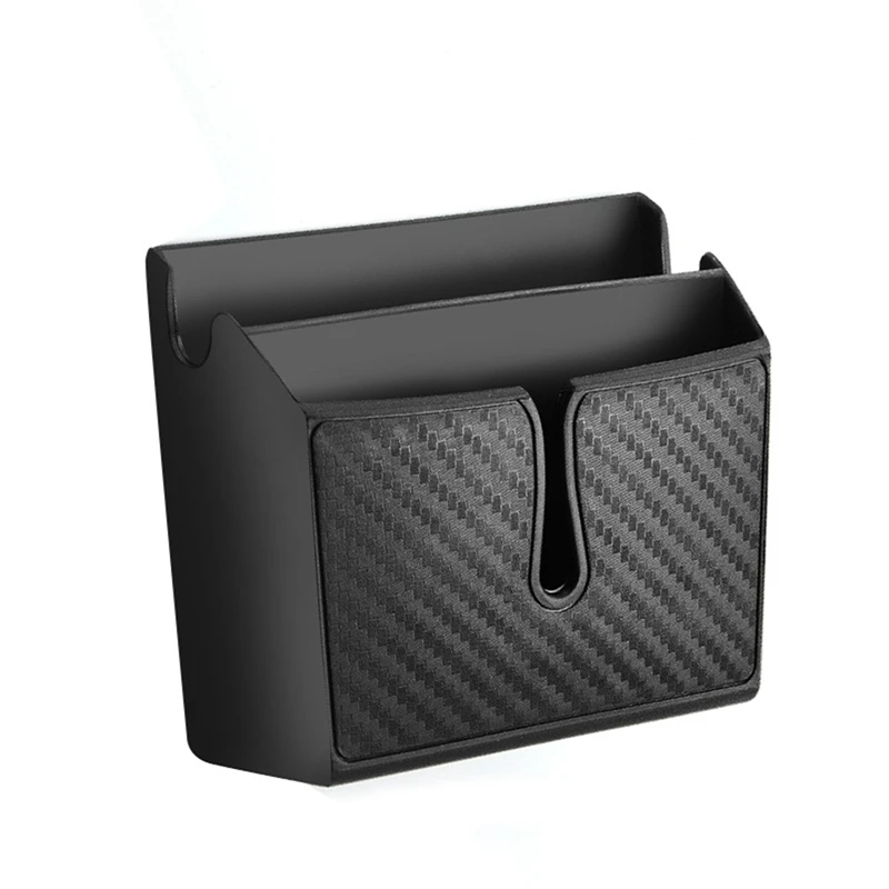 

1pc Car Storage Bag Car Accessories Air Vent Dashboard Tidy Hanging Leather Organizer Box Glasses Phone Holder Storage Organizer