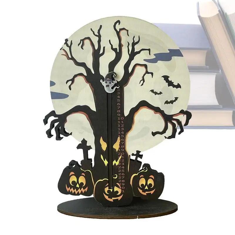 

Countdown To Halloween Pumpkin Wooden Ghost Dead Tree Shape Holiday Countdown Home Decoration Ornament Holiday Countdown Spooky
