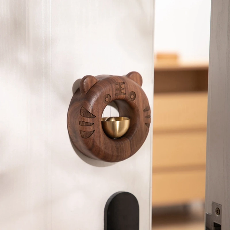 

Tiger-Shaped Bell Doorbell Ornaments Decorative Doorbell Wind Chimes Fridge Personalized Gift Cute Room Decor