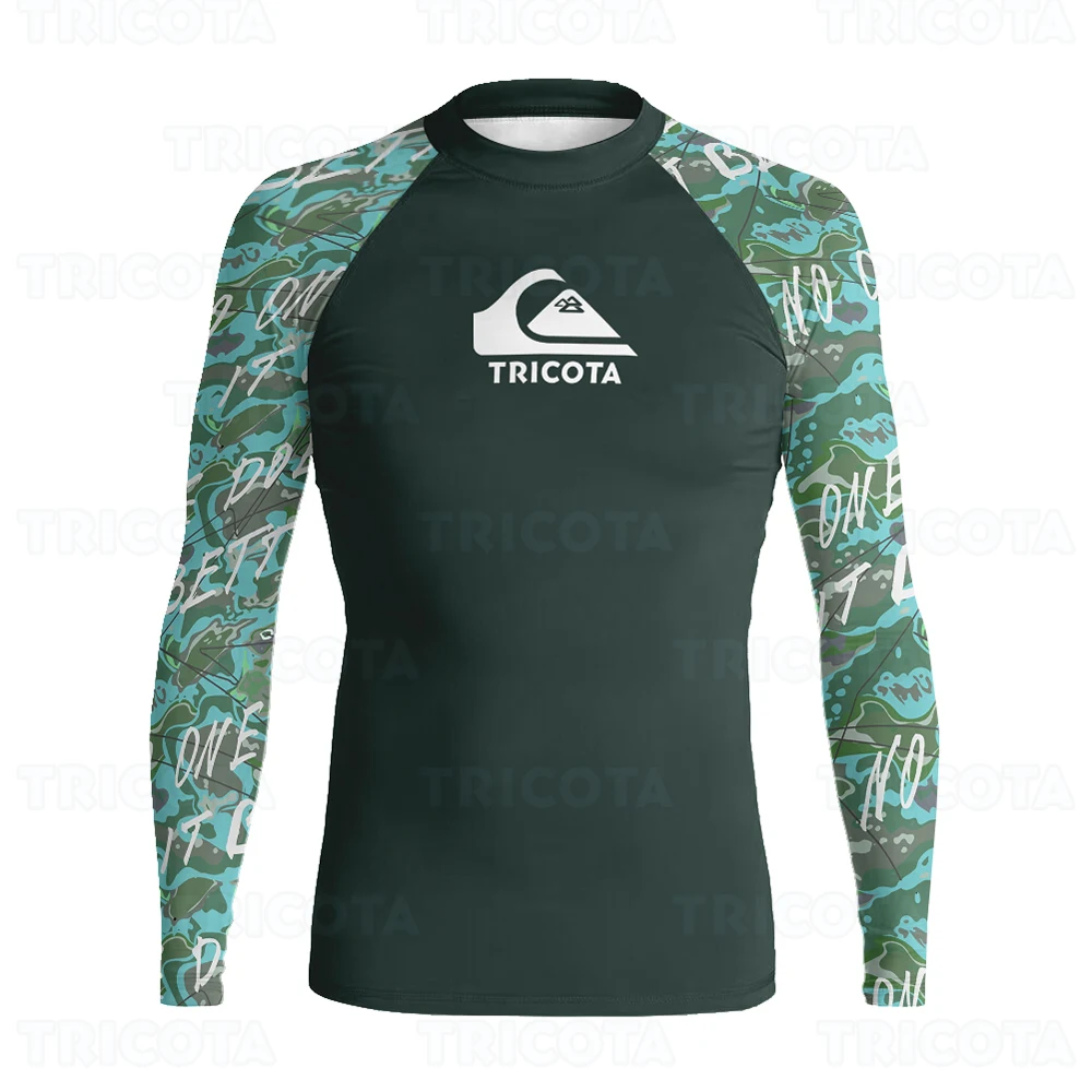 

Men Rash Guard Long Sleeve Swimsuit Sun Protection Surfing Shirts Diving Tops Water Sports Beach Swimwear Quick Dry Surf Clothes