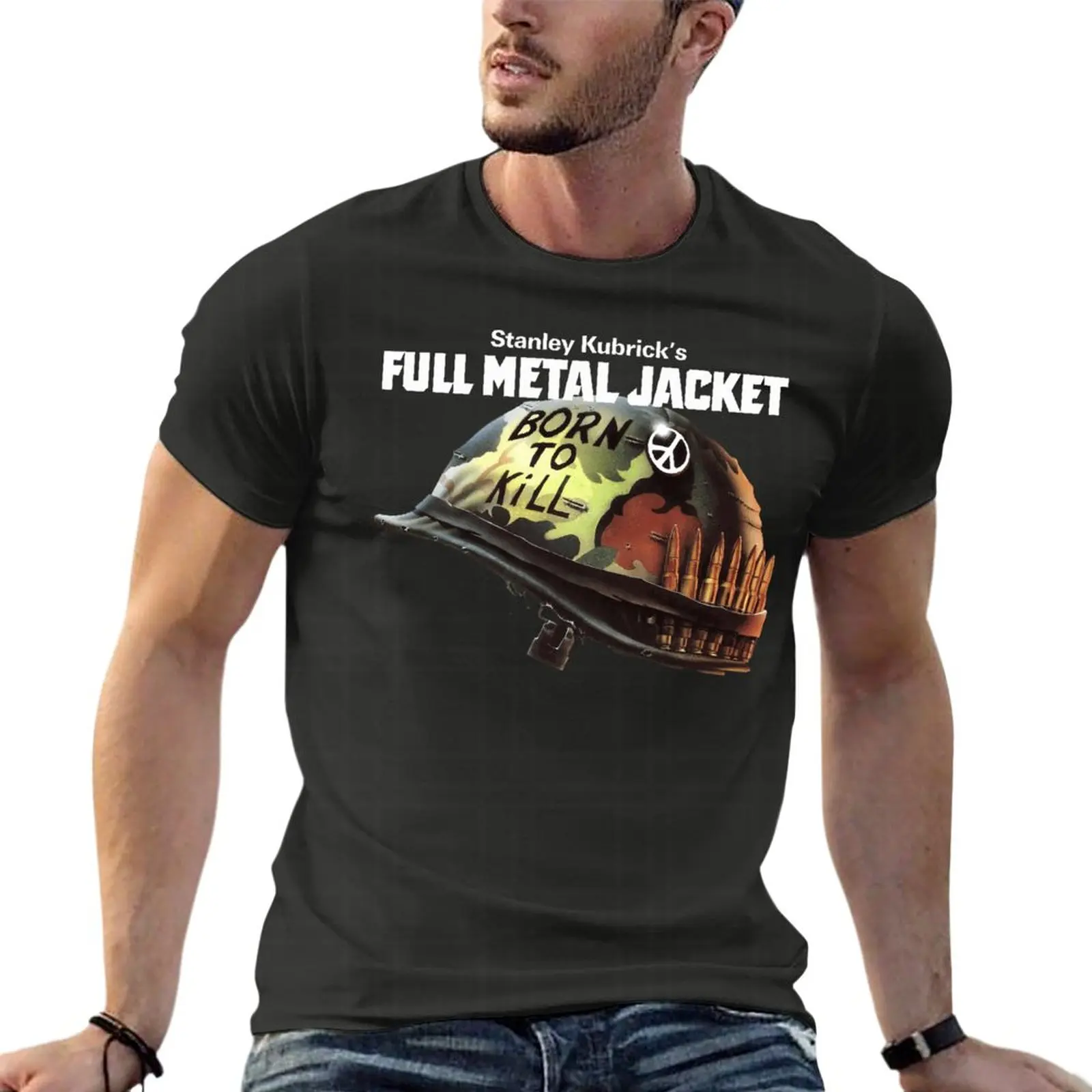 

Full Metal - Stanley Kubrick War Movie Oversized T Shirt Summer Men'S Clothes 100% Cotton Streetwear Plus Size Tops Tee
