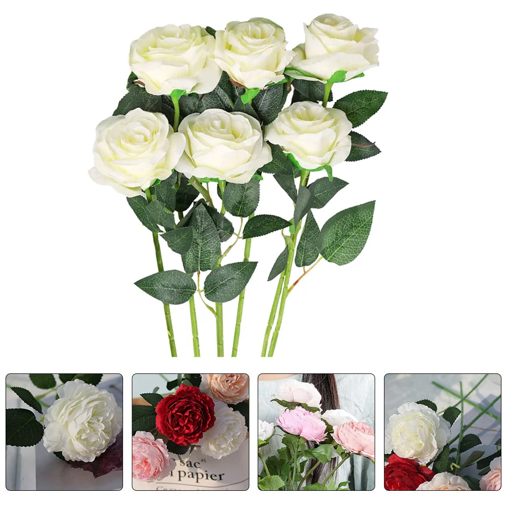 

Flower Artificial Flowers Decoration Wedding Bouquet Fake Peony Simulation Simulated Branches Silk Handmade Arrangement Faux