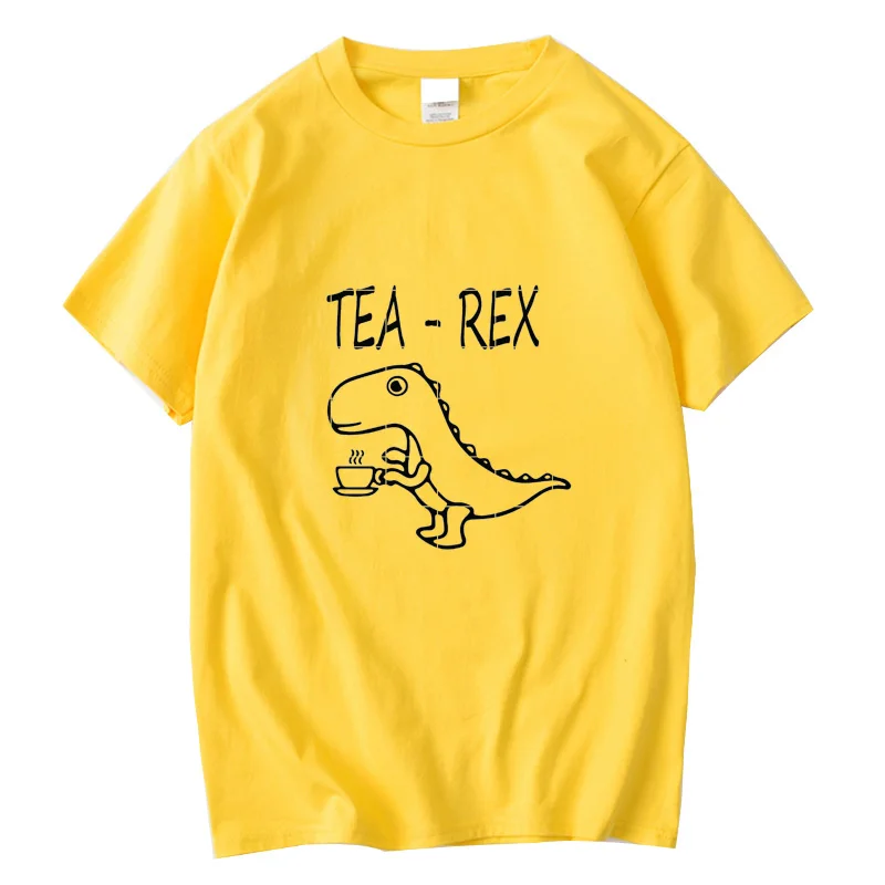 

Men's Women T-shirt Top Quality 100% Cotton Cool Funny Dinosaur Design Printing O-neck Men Tshirt Cool T-shirt Male Tee Shirts
