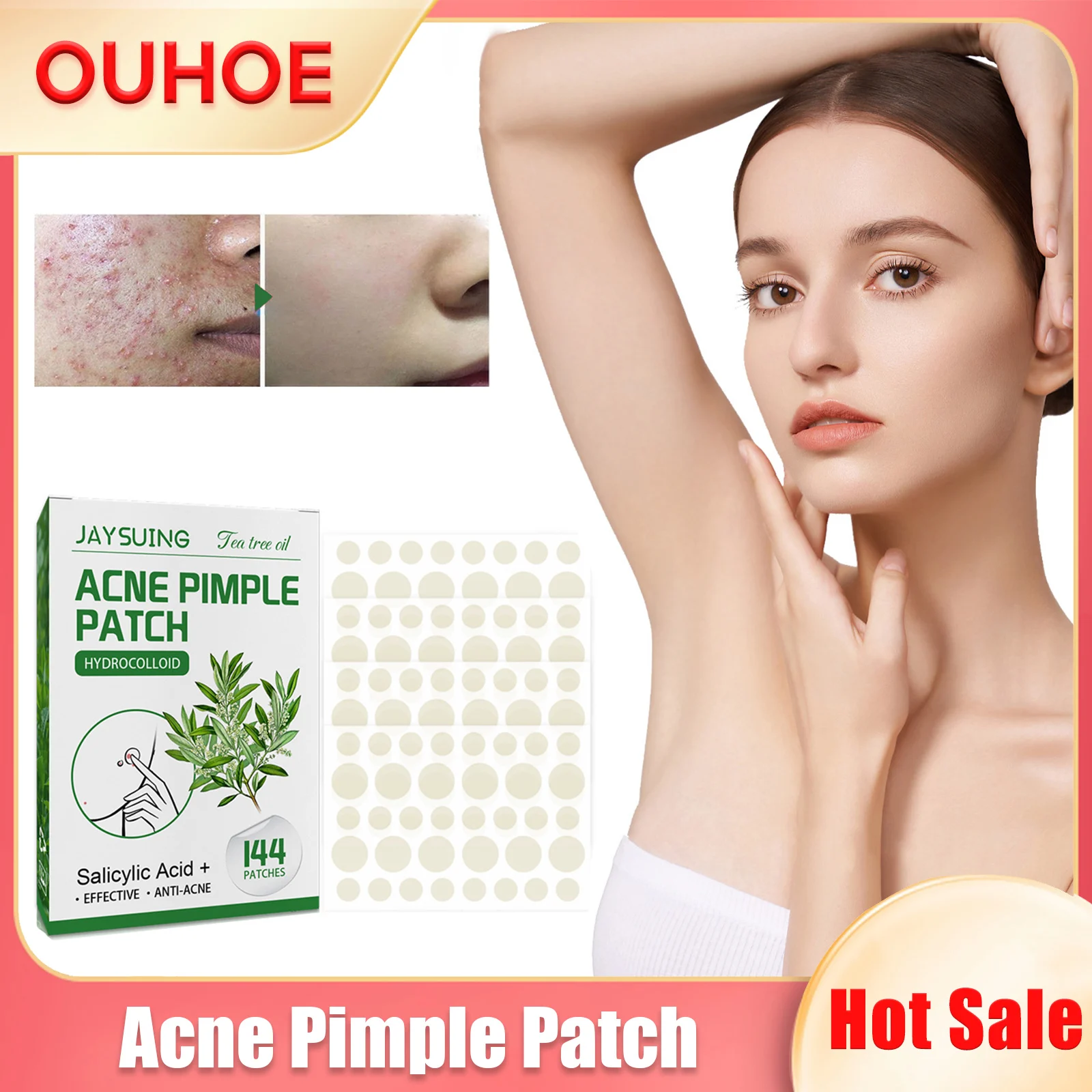 

Acne Treatment Patch Improve Whiteheads Hydrocolloid Invisible Waterproof Healing Absorbing Blemish Spot Pimple Remover Stickers