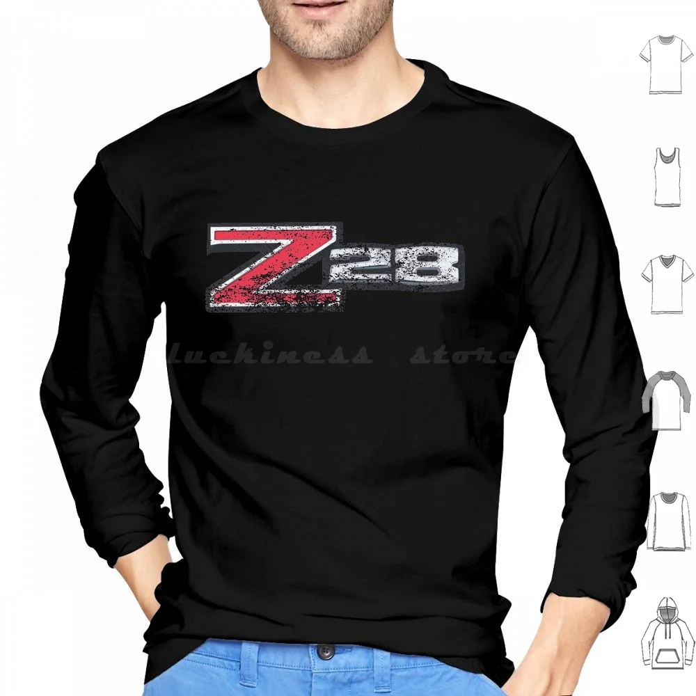 

Camaro Z28 Emblem 1972-1973 Hoodie cotton Long Sleeve Chevy Muscle Car Hot Rod Car Racing Race Classic Car Z28 Ss Rs Chevy