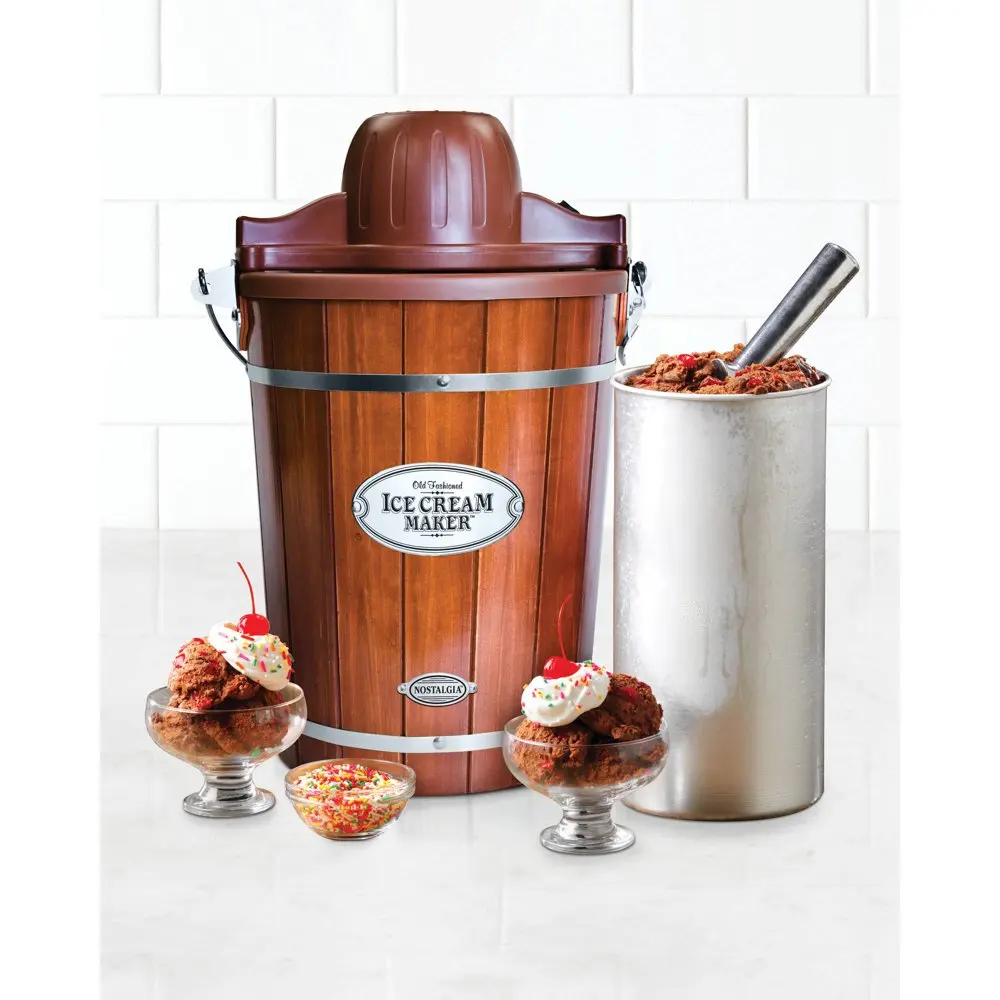 

ICMP600WD 6-Quart Bucket Ice Cream Maker With Easy-Carry Handle, Wood