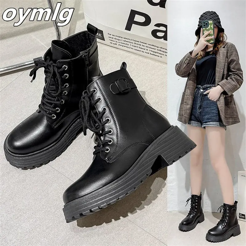 

Ботинки женские высокие со шнуровкой, Осень-зима 2022