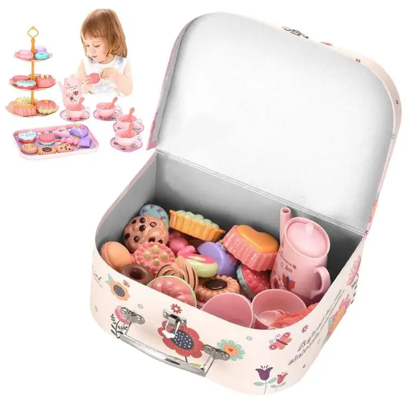 

Tea Party Set For Little Girls Pretend Play Kitchen Toys Kit For Afternoon Tea Lovely Creative Role Play Toys Sets For Toddlers