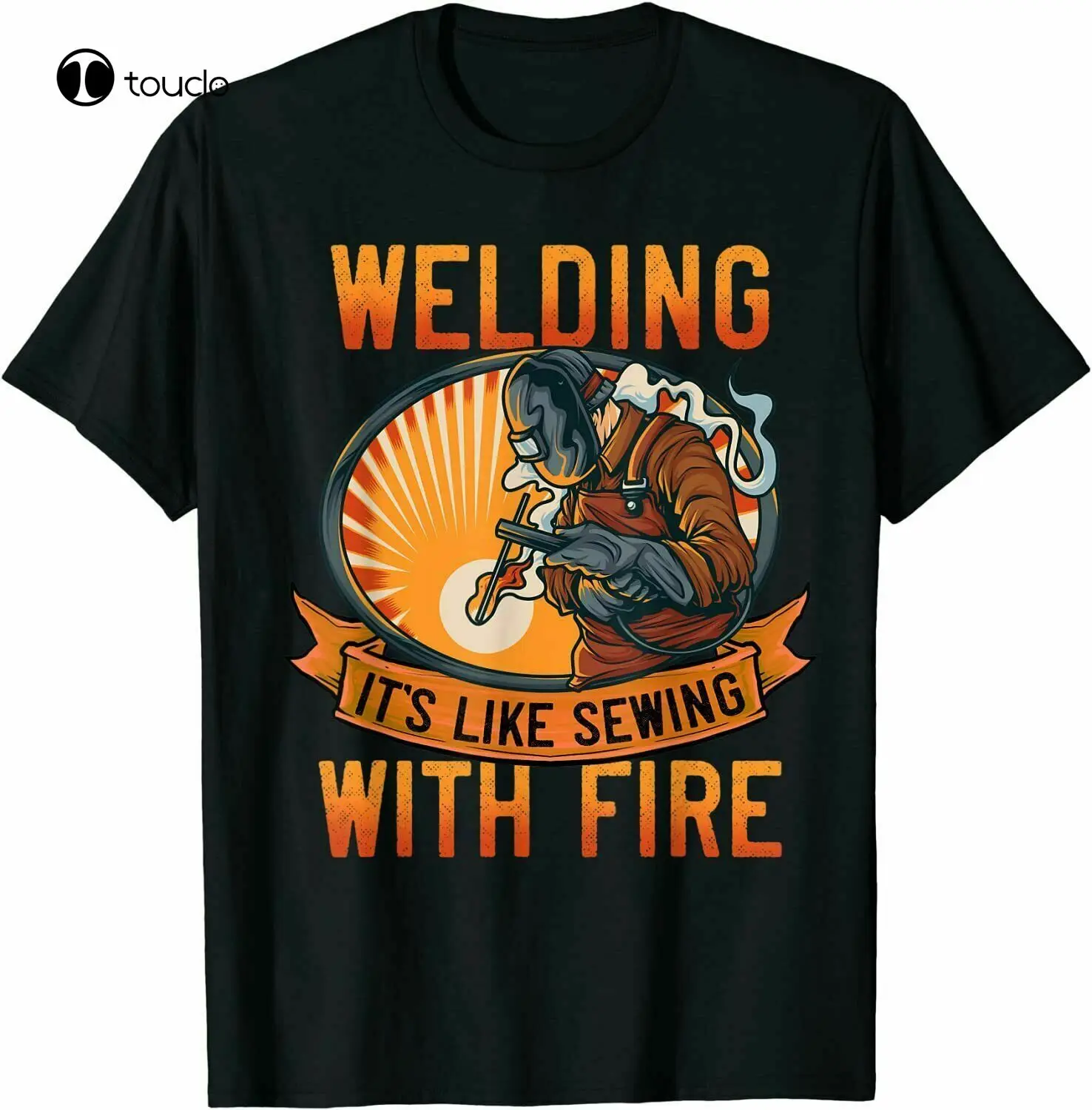 

Funny Welder Shirts Men Welding Its Like Sewing Us T-Shirts Cotton Trend Tee Shirt unisex