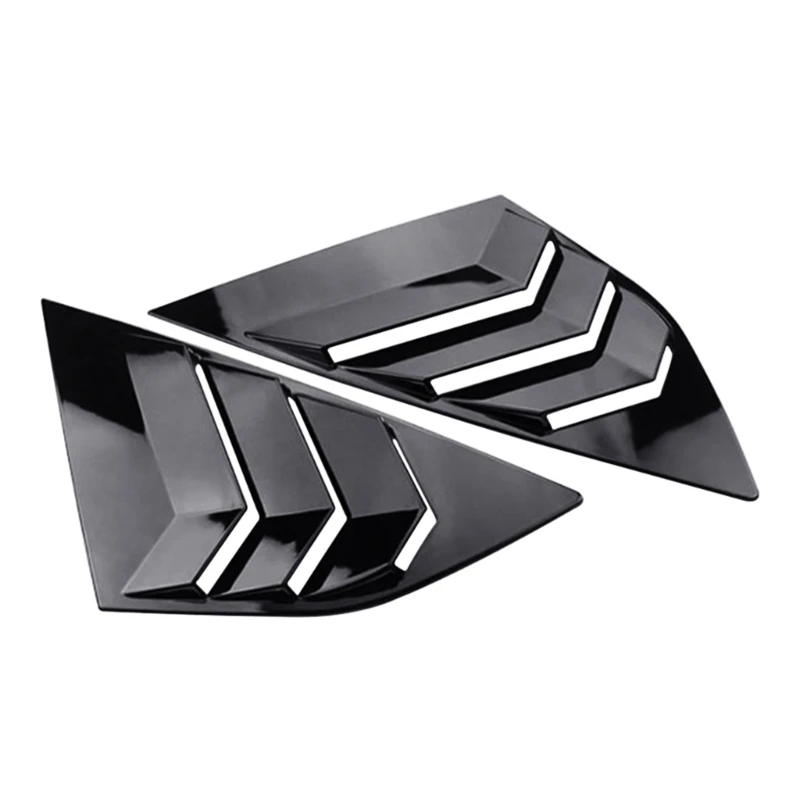 

Car Rear Side Window Louver Spoiler Panel Quarter Window Fit for Mustang 2012-2018 ABS Decorative Accessory Replacement J60F