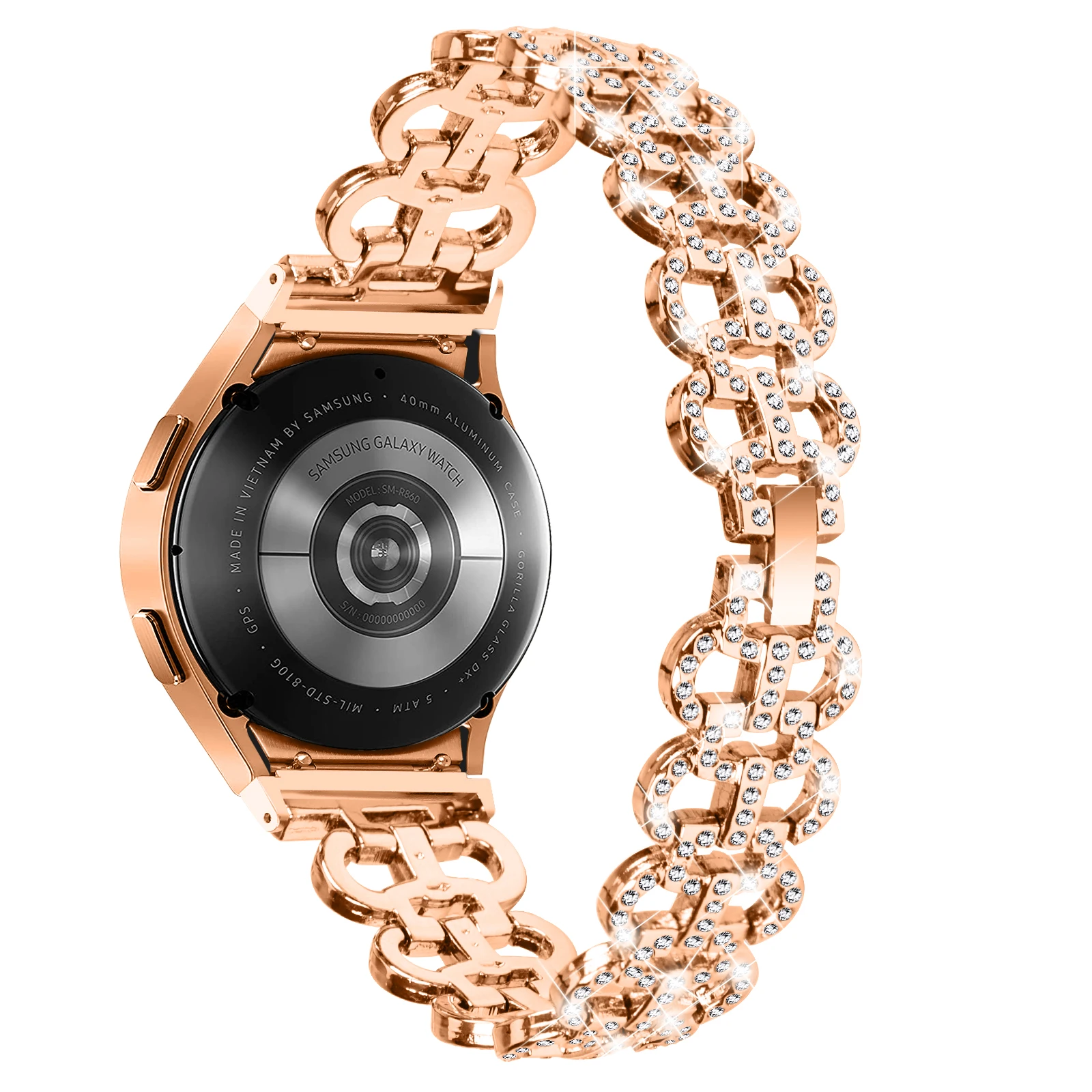 Ремешок Алмазный для Samsung Galaxy Watch 6 5 Pro 4 44 мм 40